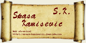 Spasa Kamišević vizit kartica